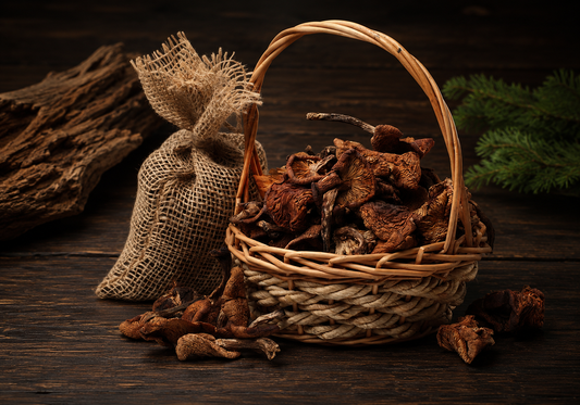 Wild Dried Hazel Mushrooms